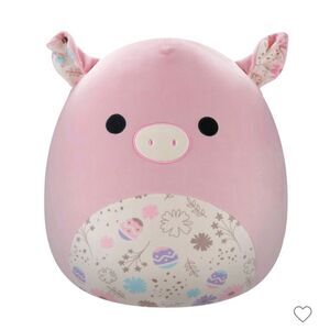 Nwt Squishmallows 16" Peter Pink Pigwith Easter Print Belly Large Plush